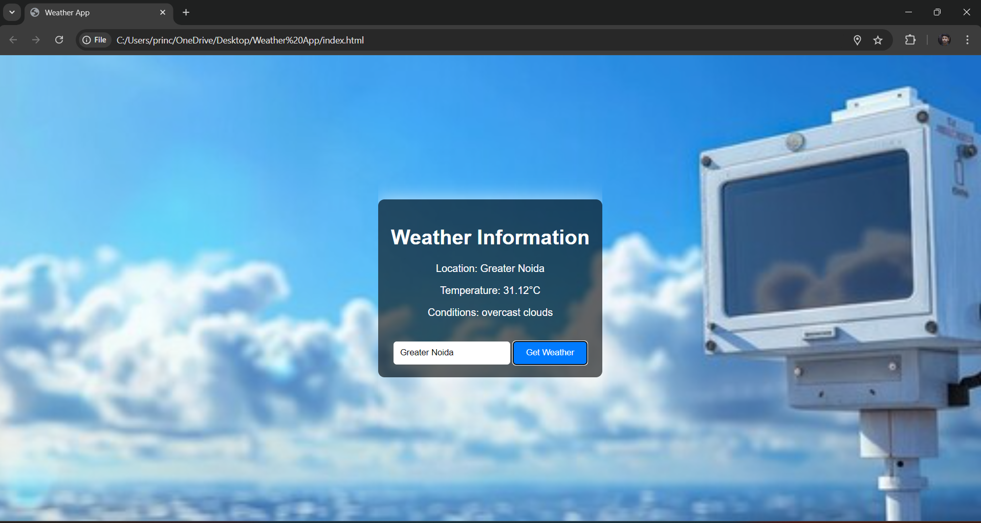 Screenshot Weather App
